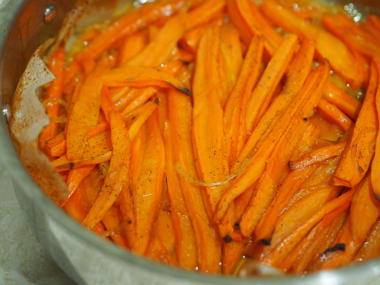 Five Ingredient Honey Glazed Carrots and Sweet Potato