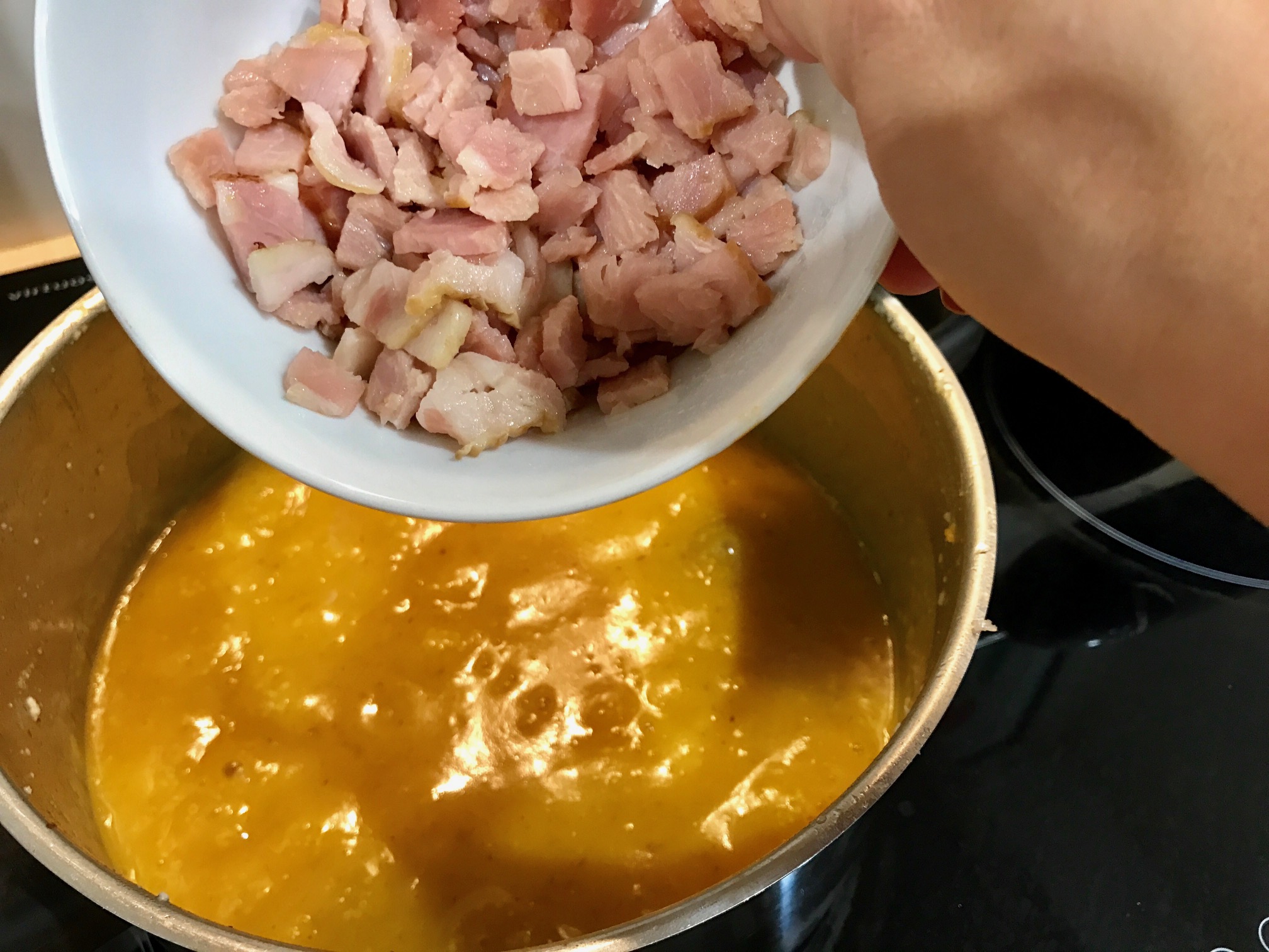 Curried Pumpkin and Bacon Soup