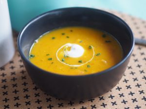 Curried Pumpkin and Bacon Soup