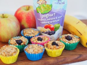 Oaty Yoghurt Blueberry, Banana and Apple Mini Muffins