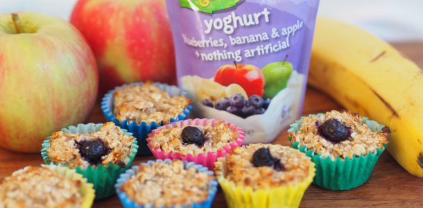 Oaty Yoghurt Blueberry, Banana and Apple Mini Muffins