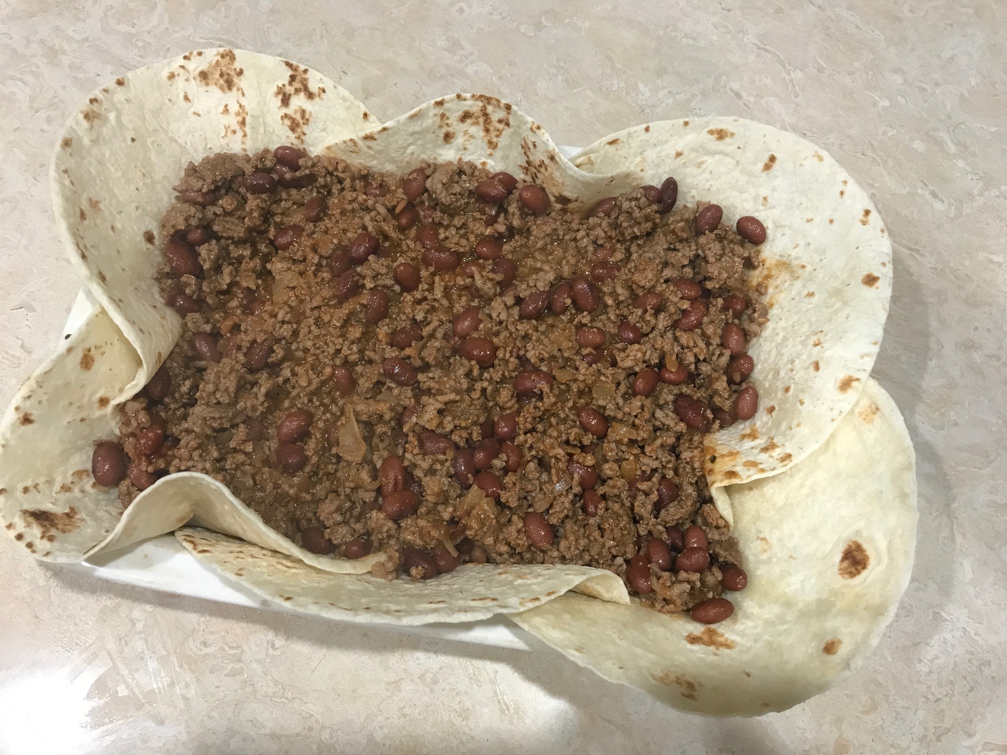 Mexican Beef Tortilla Pie