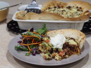 Mexican Beef Tortilla Pie