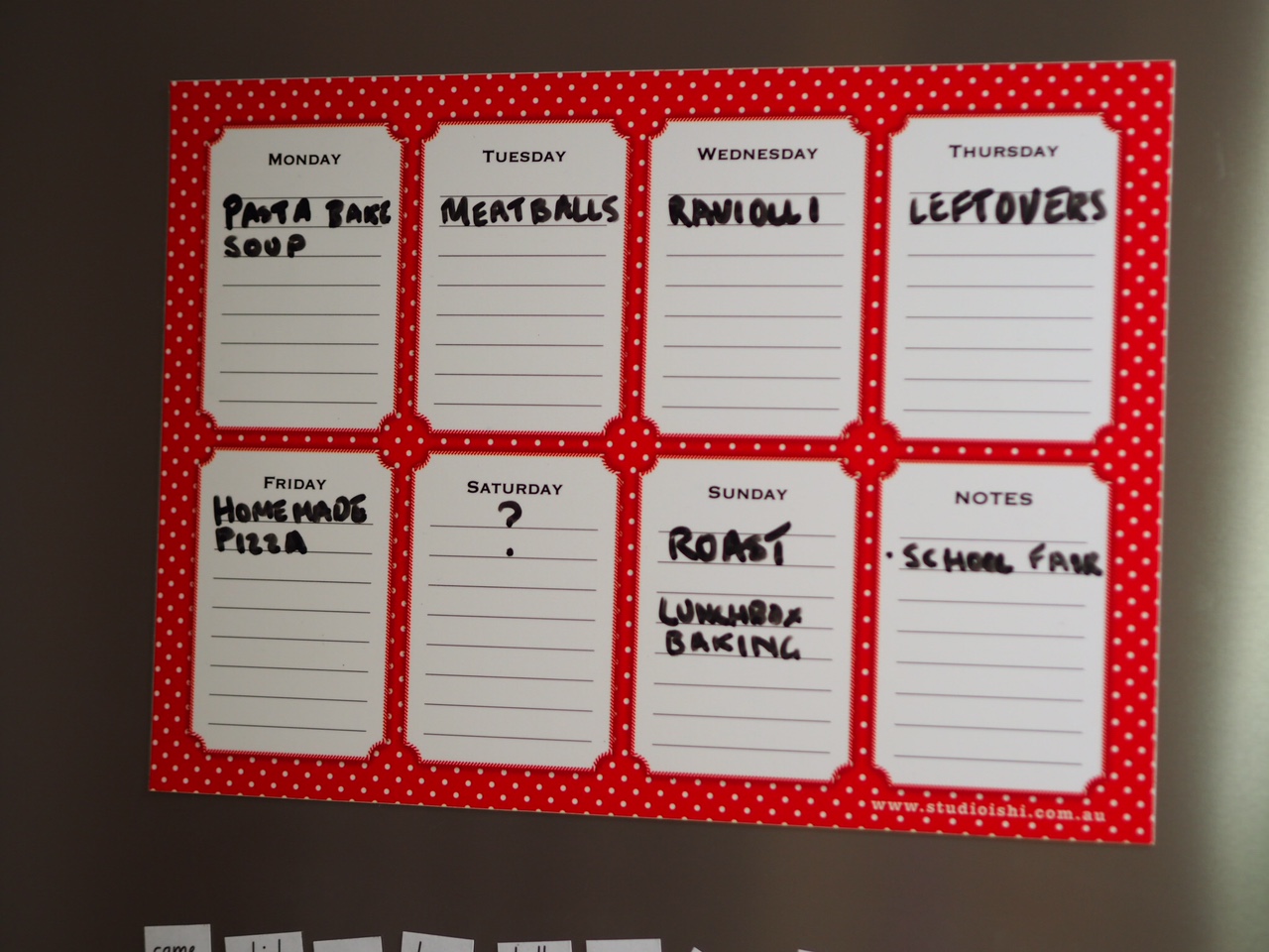 Product Review: Magnetic Weekly Meal Planner