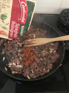 Beef Bolognese Casserole with Parmesan Dumplings