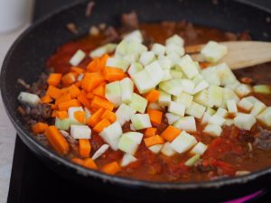 Beef Bolognese Casserole with Parmesan Dumplings