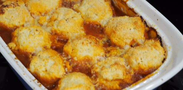 Beef Bolognese Casserole with Parmesan Dumplings