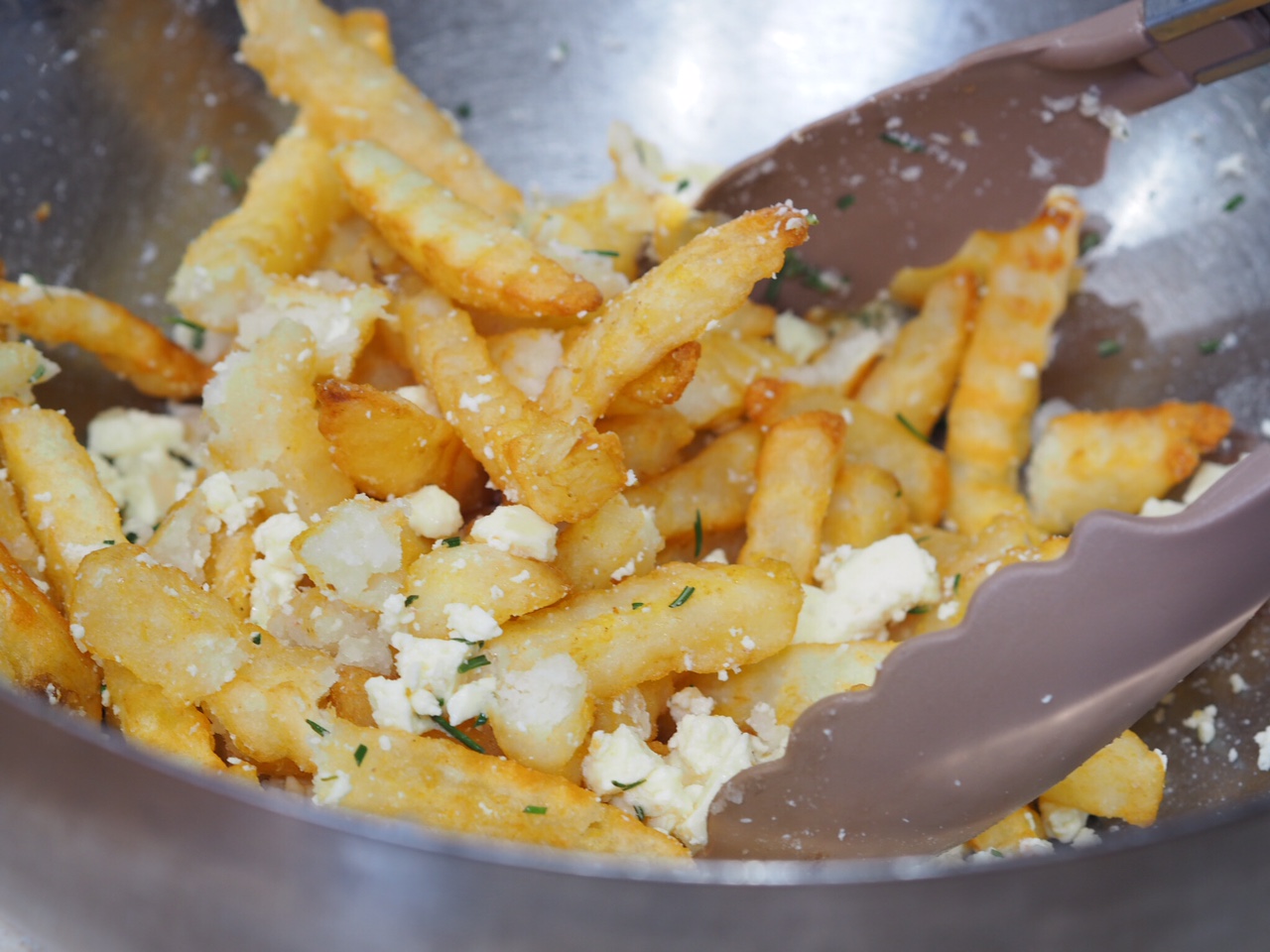 Oven Baked Chips with Feta