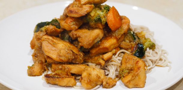 Honey, Soy and Garlic Chicken with Soba Noodles