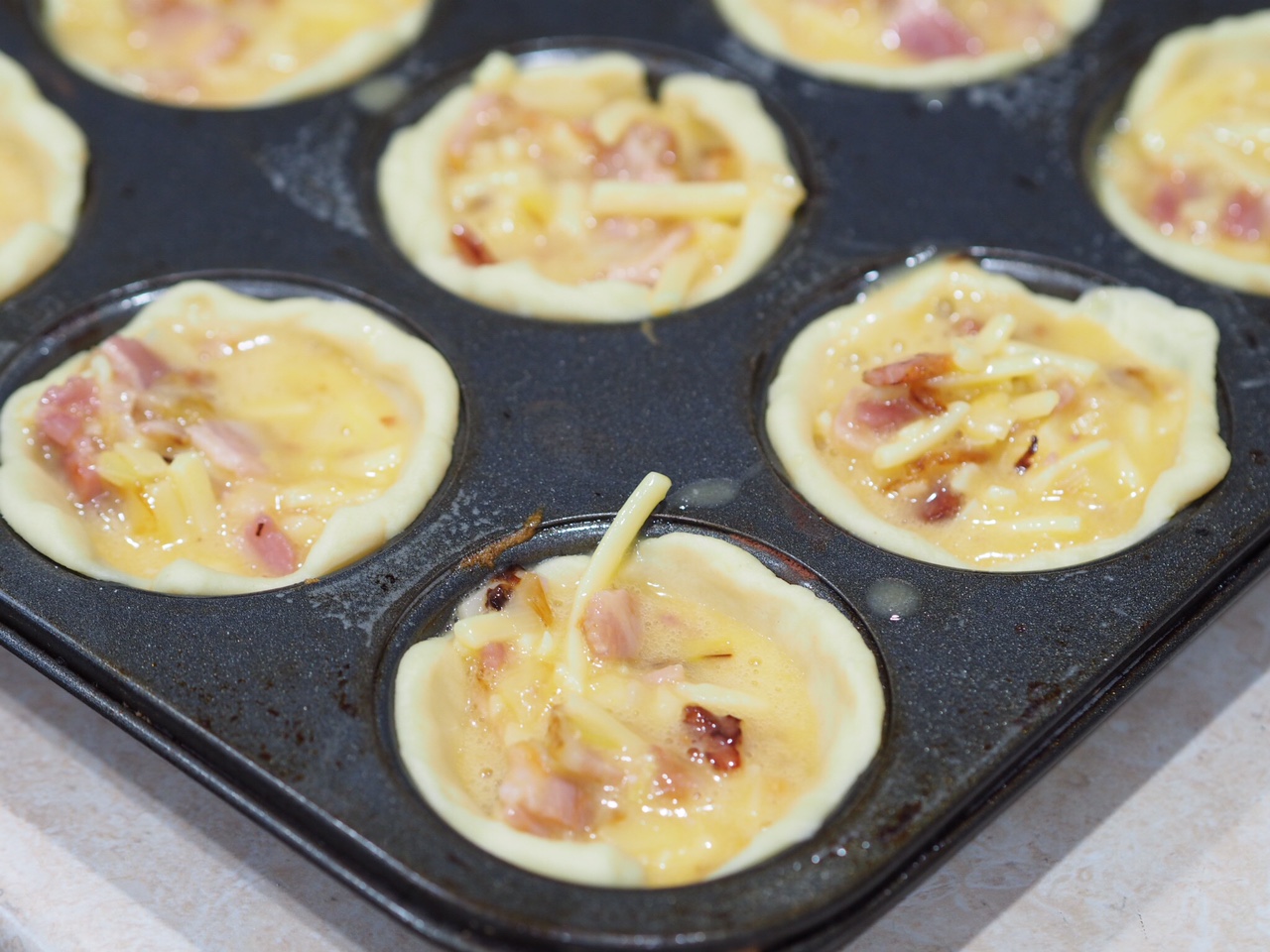 Smokey BBQ Streaky Bacon and Leek Tartlets