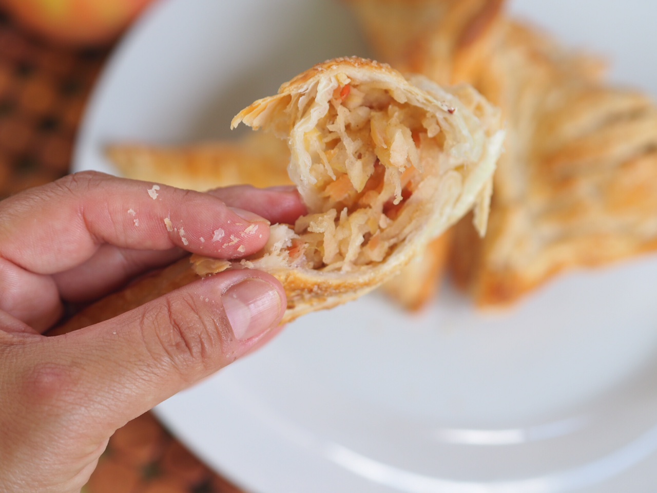 Apple and Cinnamon Pastry Triangles