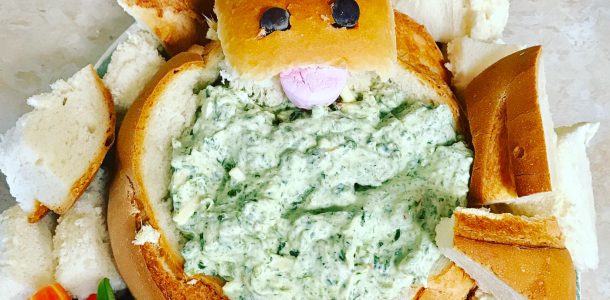 Easter Bunny Bread Dip Bowl