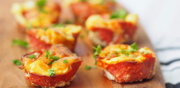 Omelette Salami Cups