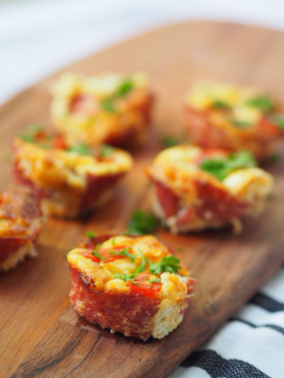 Omelette Salami Cups