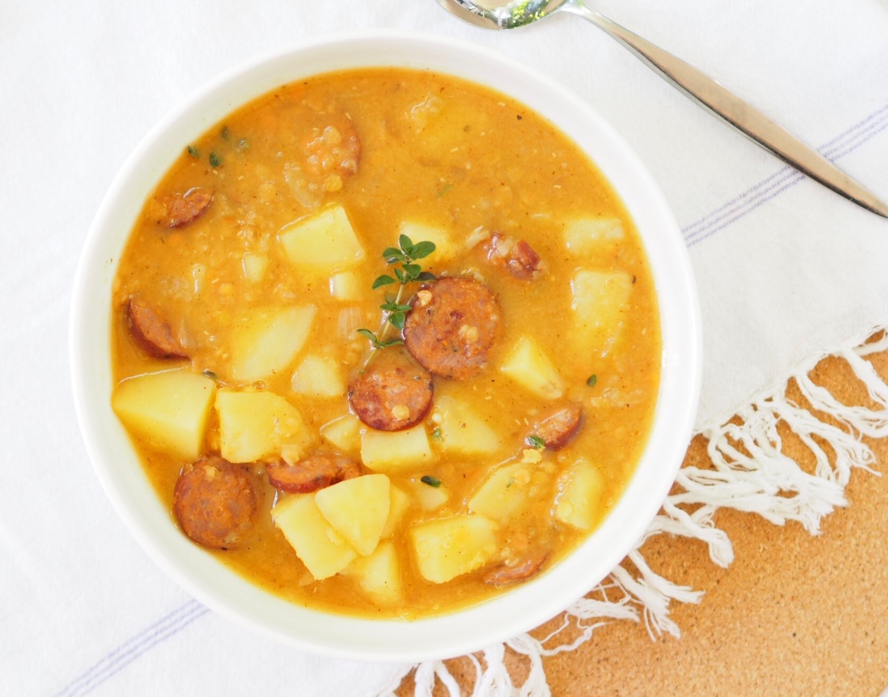 Spanish Style Chorizo and Potato Soup