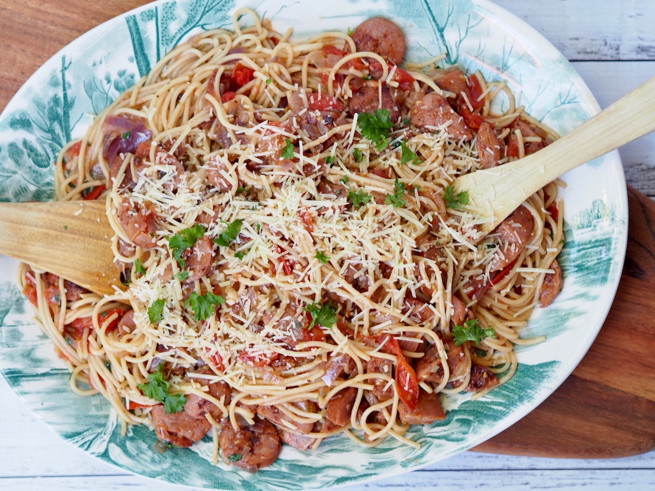 Simply Chorizo and Tomato Spaghetti