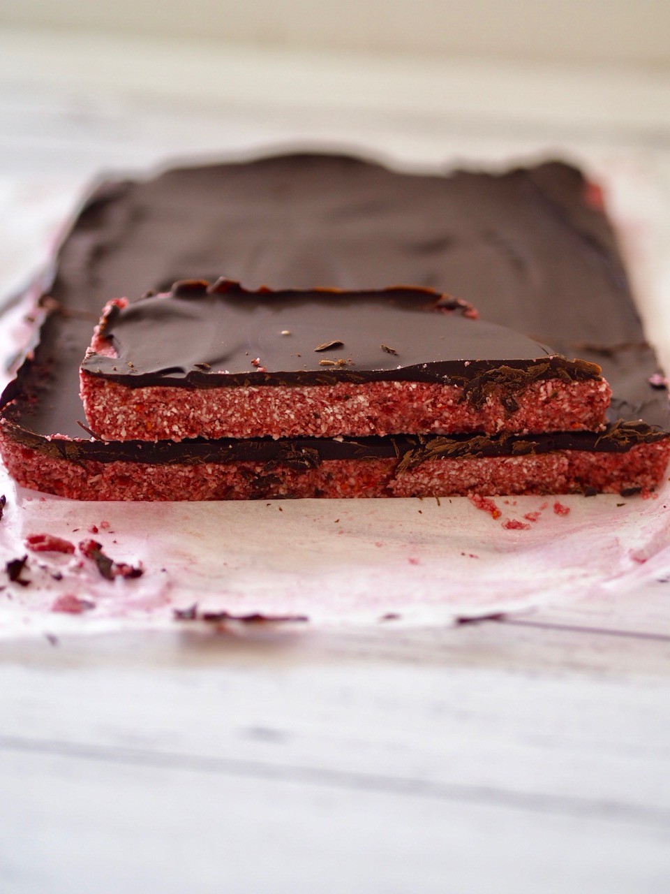 Healthier Cherry Ripe Slice