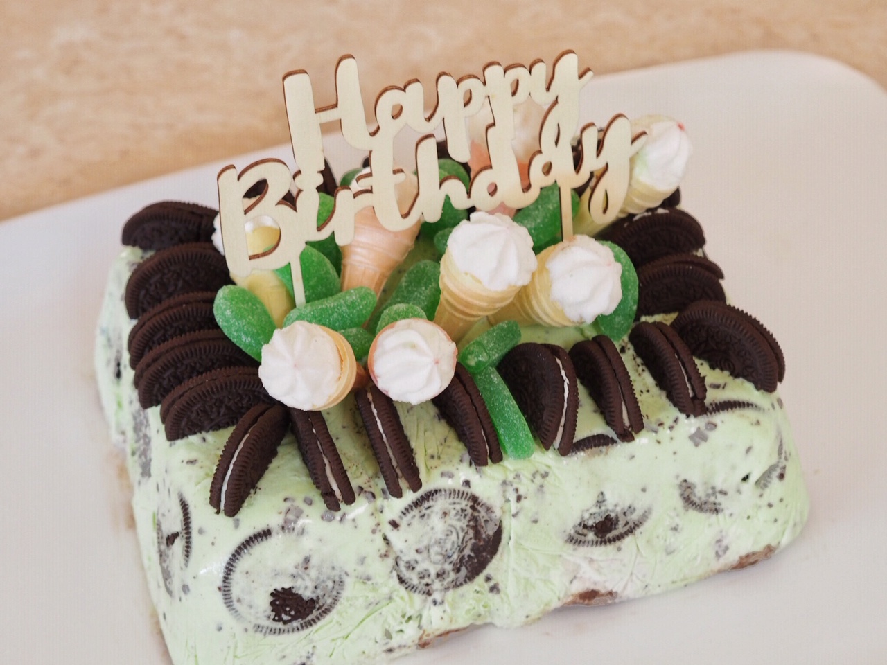 Choc Mint and Oreo Ice Cream Cake