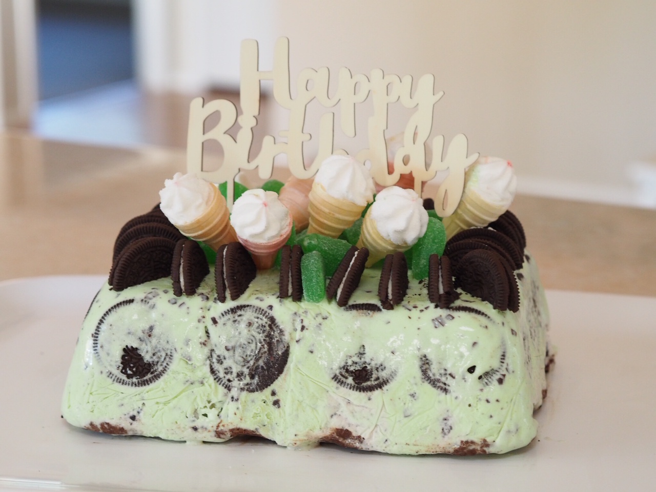 Choc Mint and Oreo Ice Cream Cake