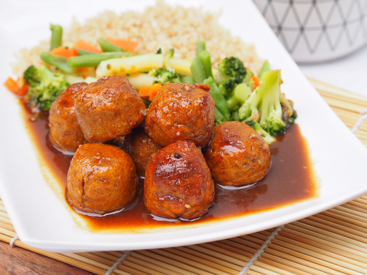 Speedy Saucy Asian Meatballs