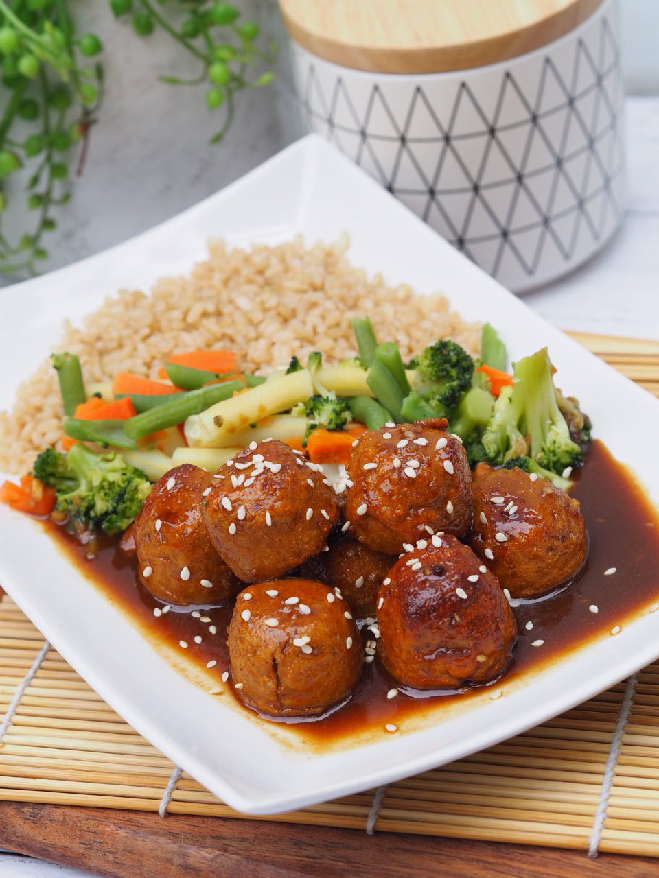 Speedy Saucy Asian Meatballs