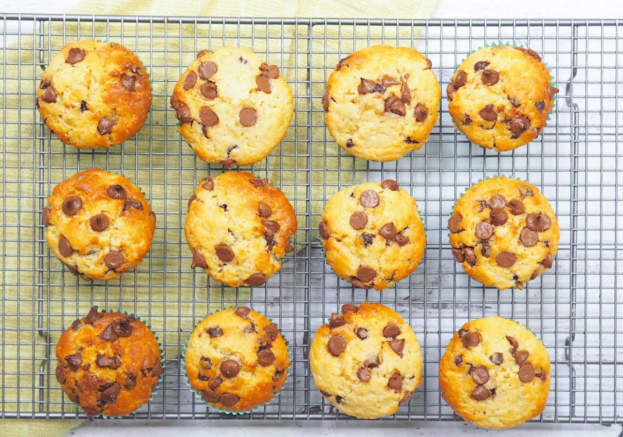 Choc Chip and Zucchini Muffins