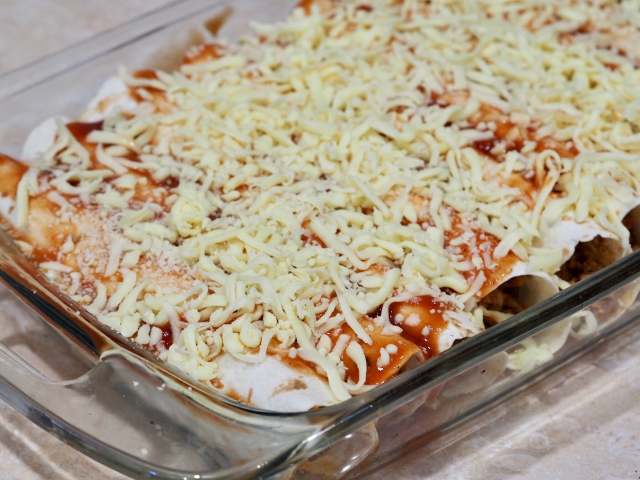 Beef and Bean Enchiladas