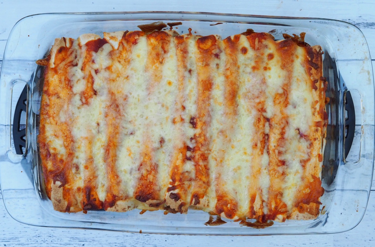 Beef and Bean Enchiladas