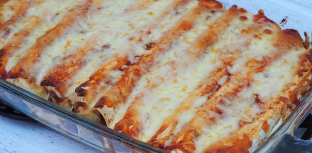 Beef and Bean Enchiladas