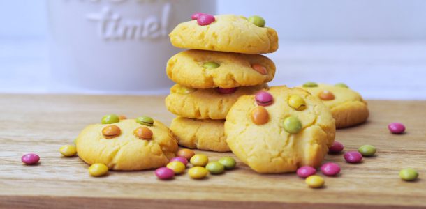 One Bowl Smartie Biscuits