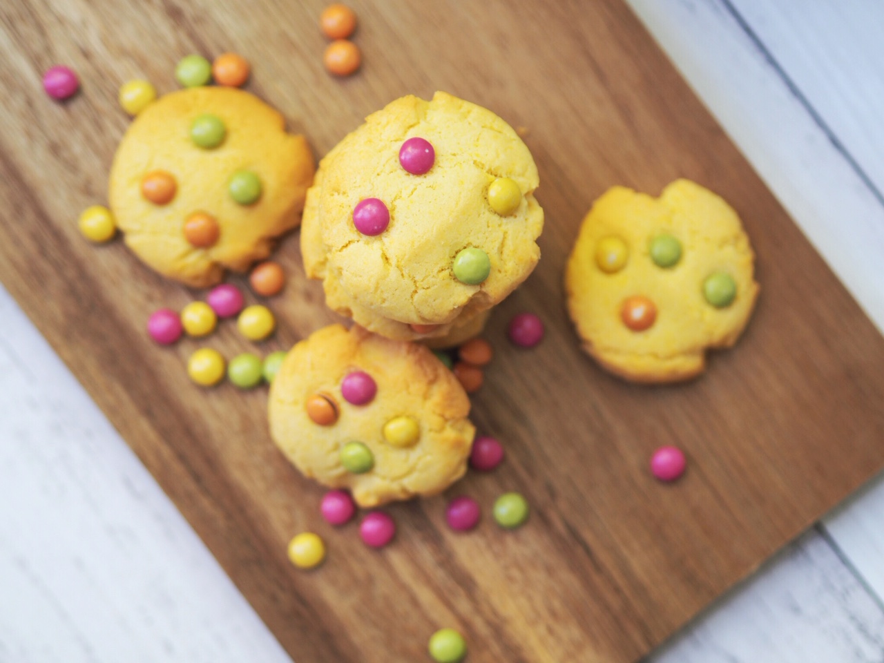 One Bowl Smartie Biscuits