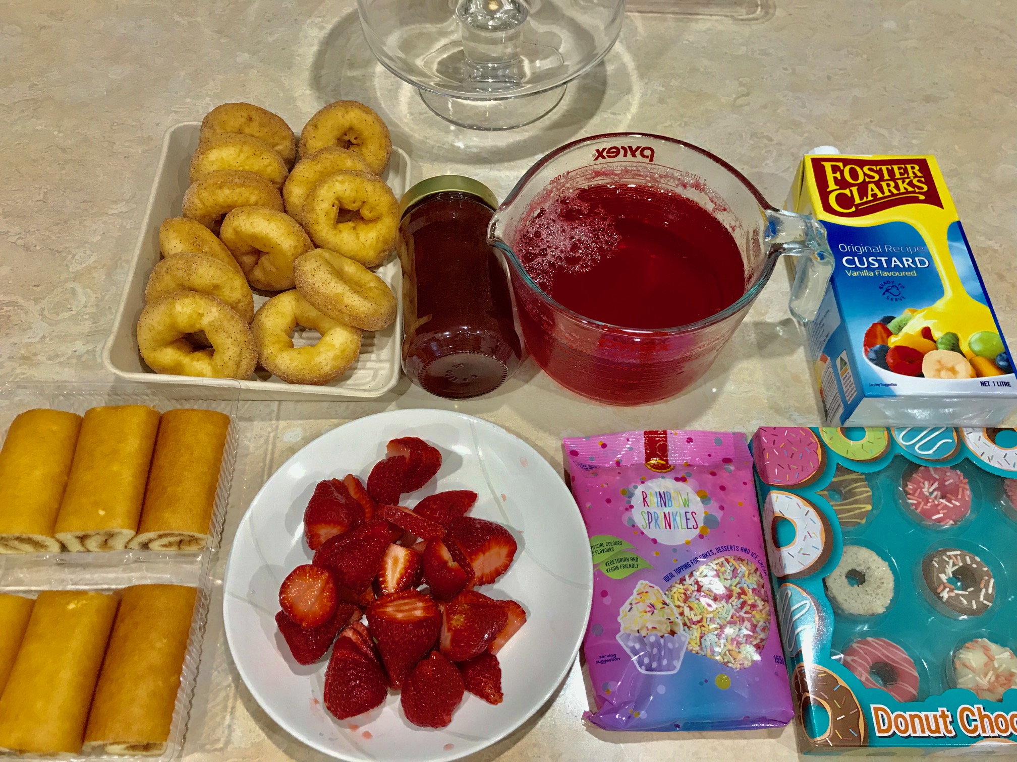 Doughnut Strawberry Trifle