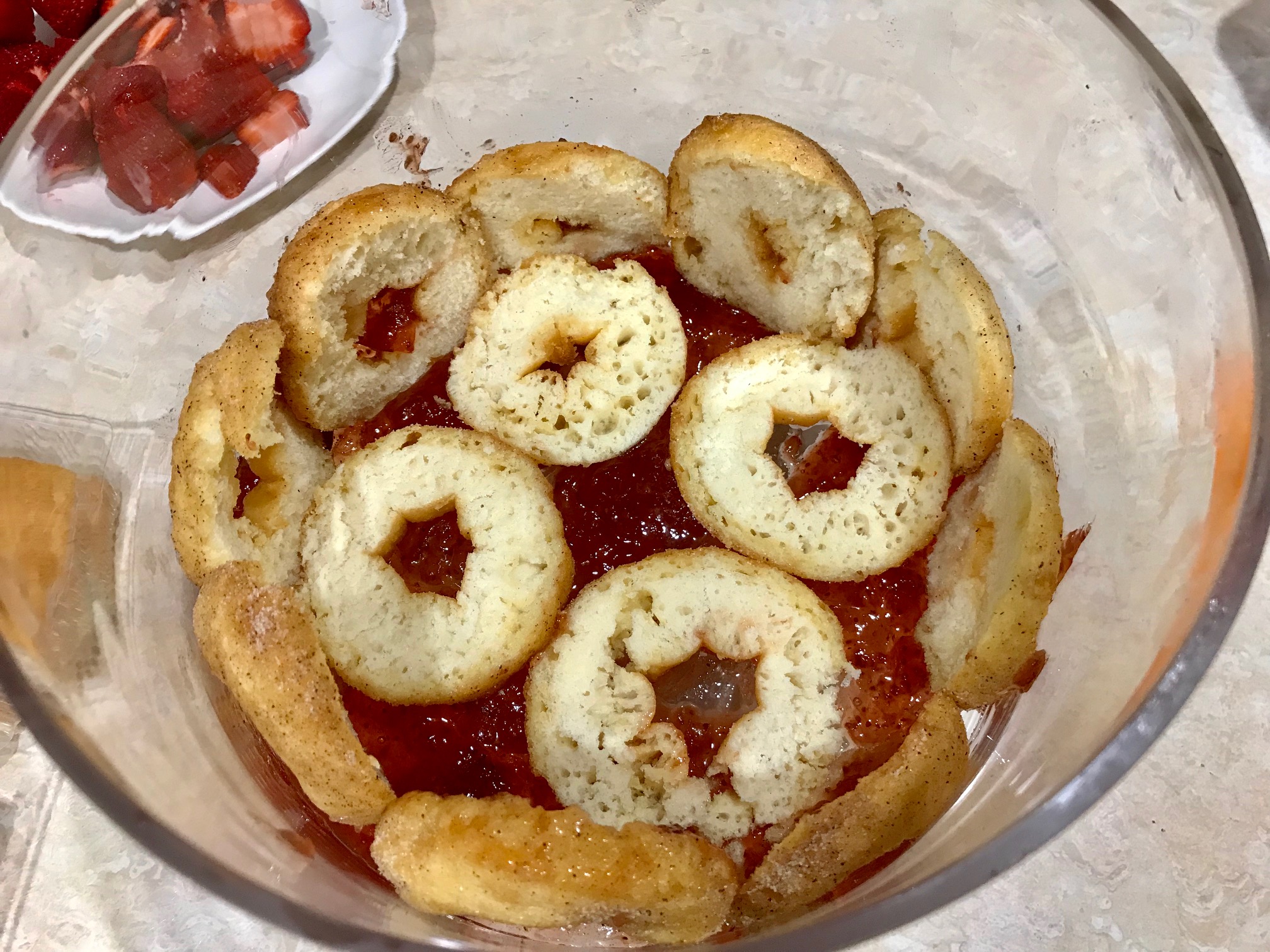 Doughnut Strawberry Trifle