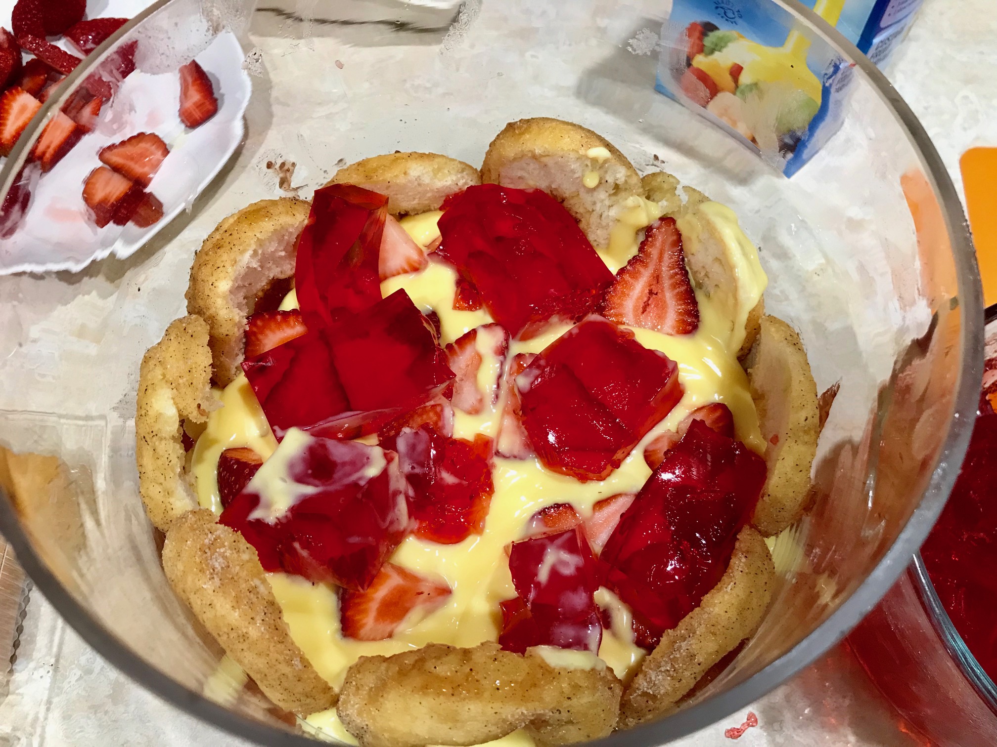 Doughnut Strawberry Trifle