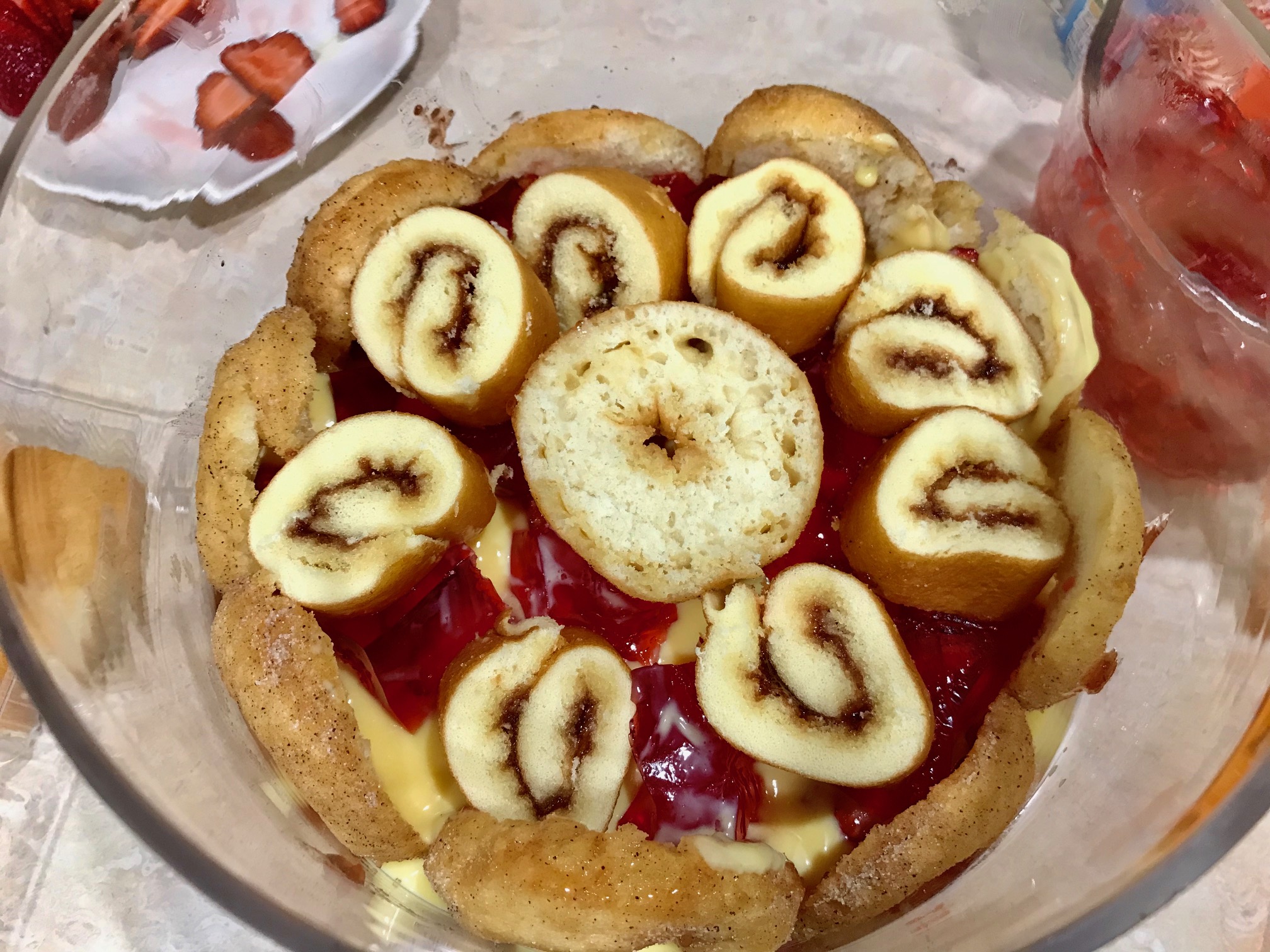 Doughnut Strawberry Trifle