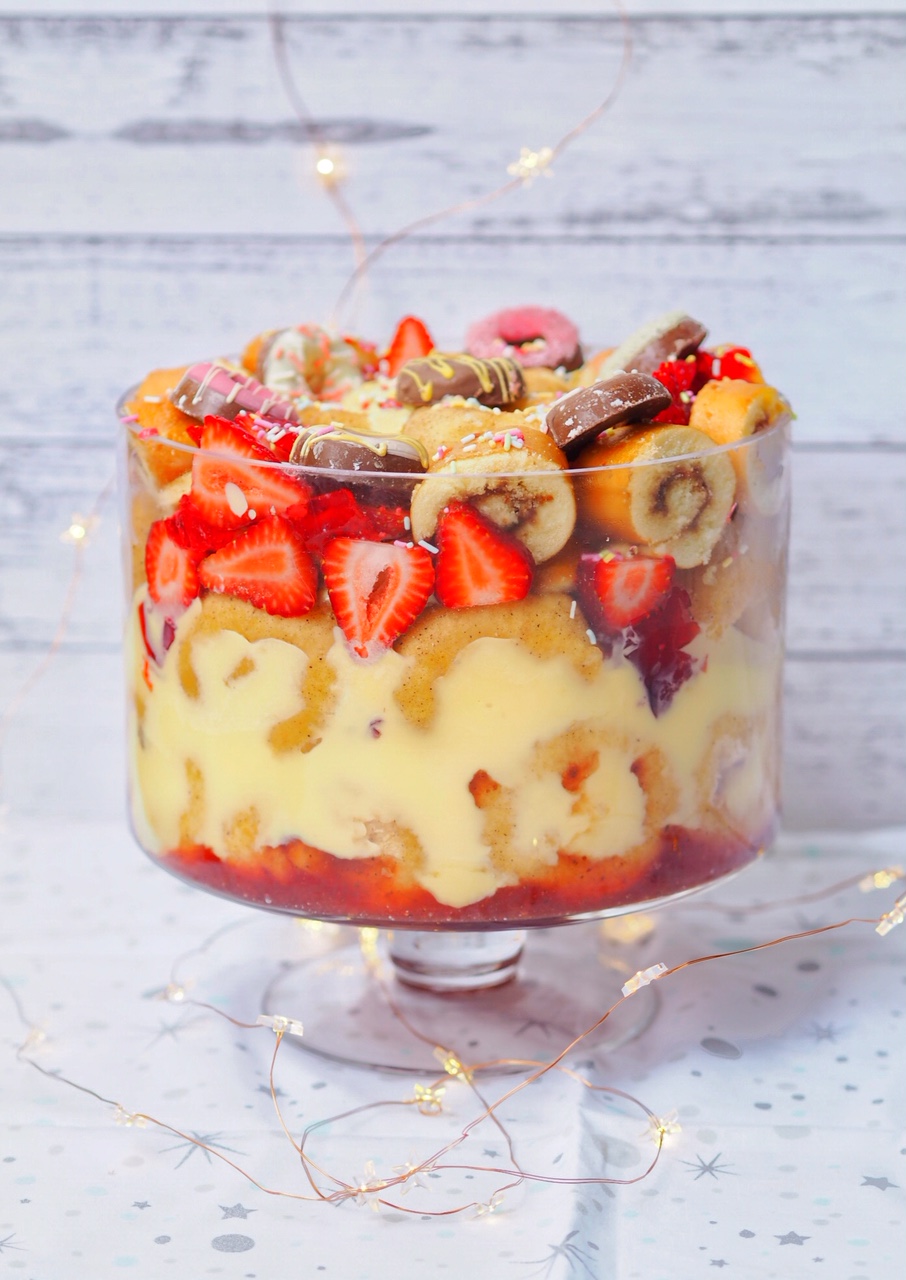 Doughnut Strawberry Trifle