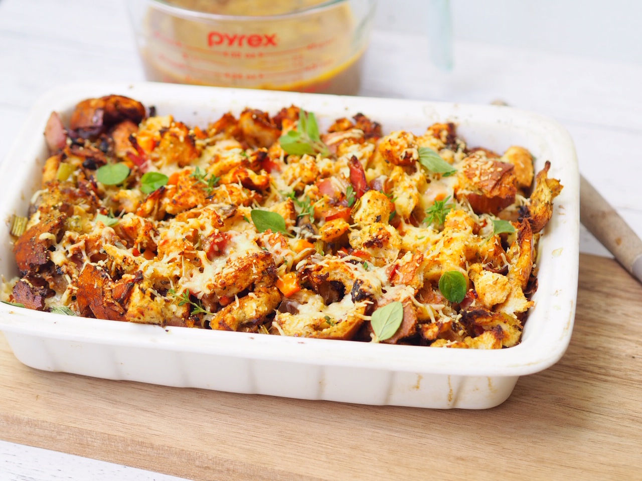 Bacon and Onion Tray Bake Stuffing This Is Cooking for Busy MumsThis