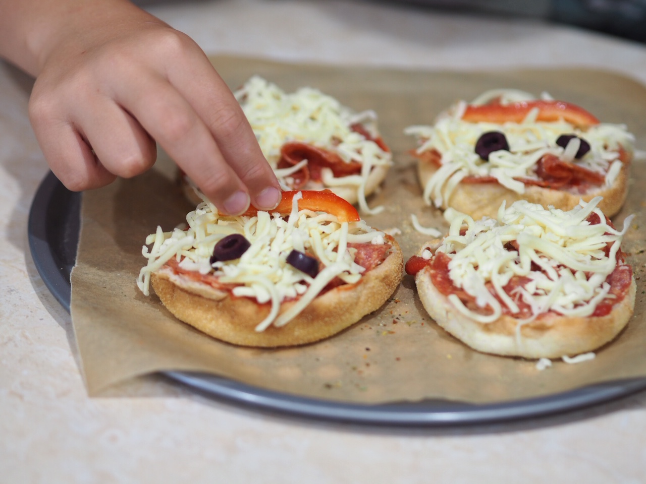 English Muffin Pizza Toppers