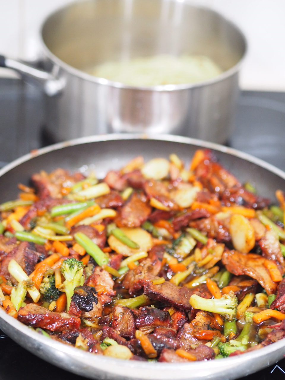 Chinese Pork and Ramen Noodle Stir Fry