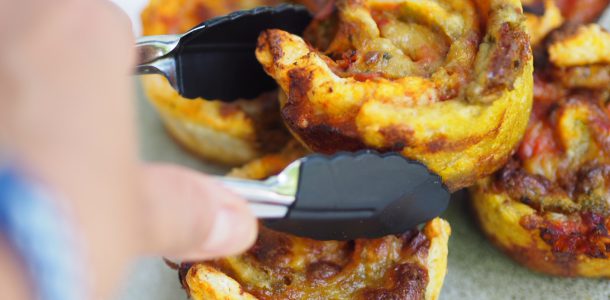 Gluten Free Pesto and Ham Lunchbox Scrolls