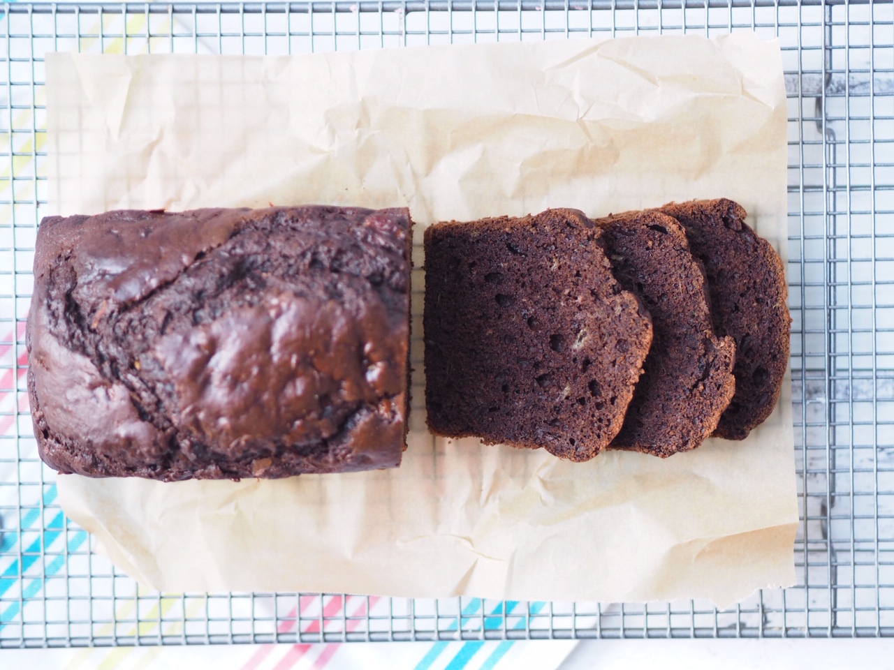 Chocolate, Banana and Zucchini Loaf