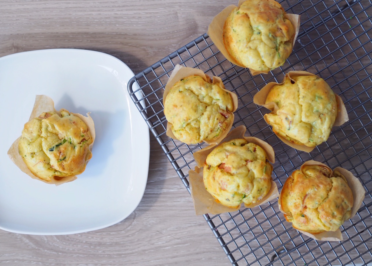 Gluten Free Ham and Zucchini Muffins