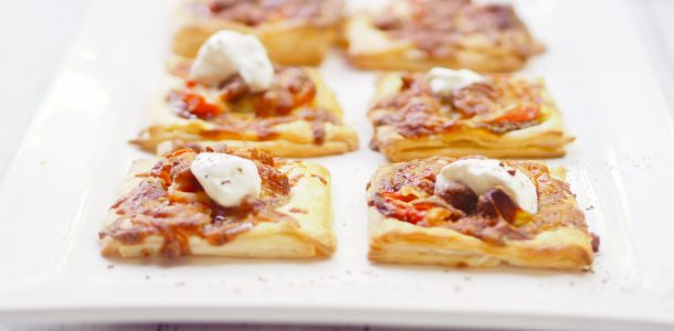 Chorizo Puff Pastry Tarts