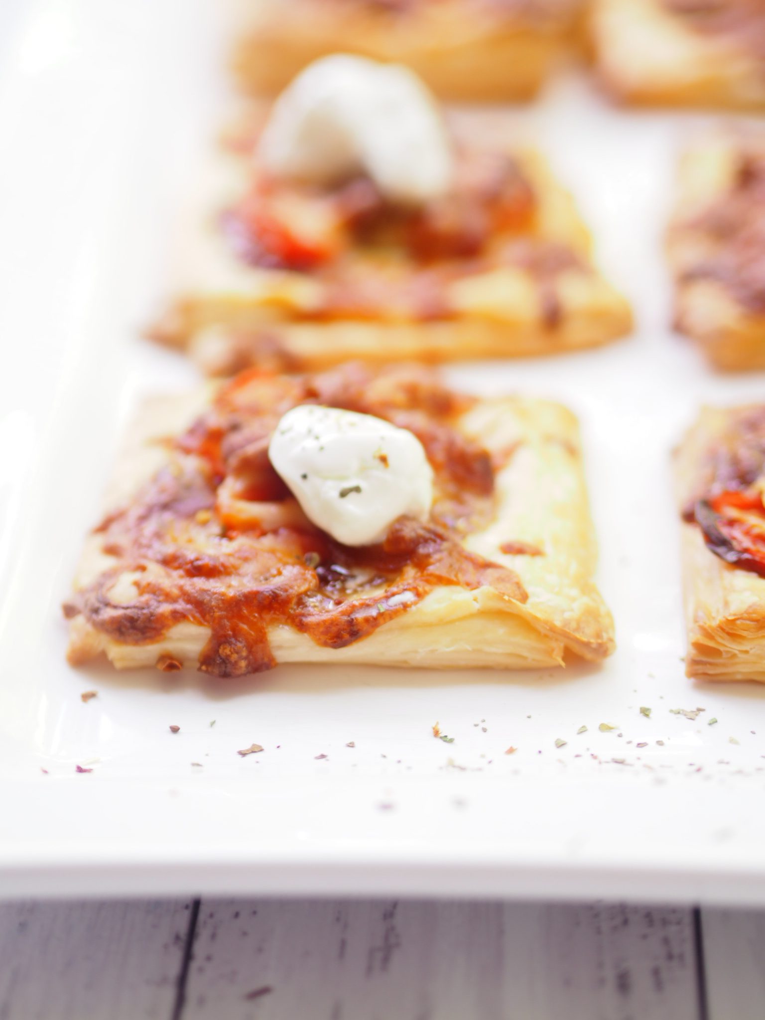 Chorizo Puff Pastry Tarts