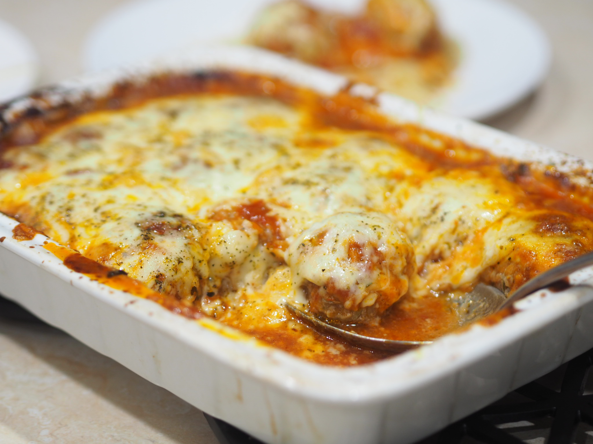 Baked Jumbo Meatballs in Tomato Sauce - This Is Cooking for Busy ...