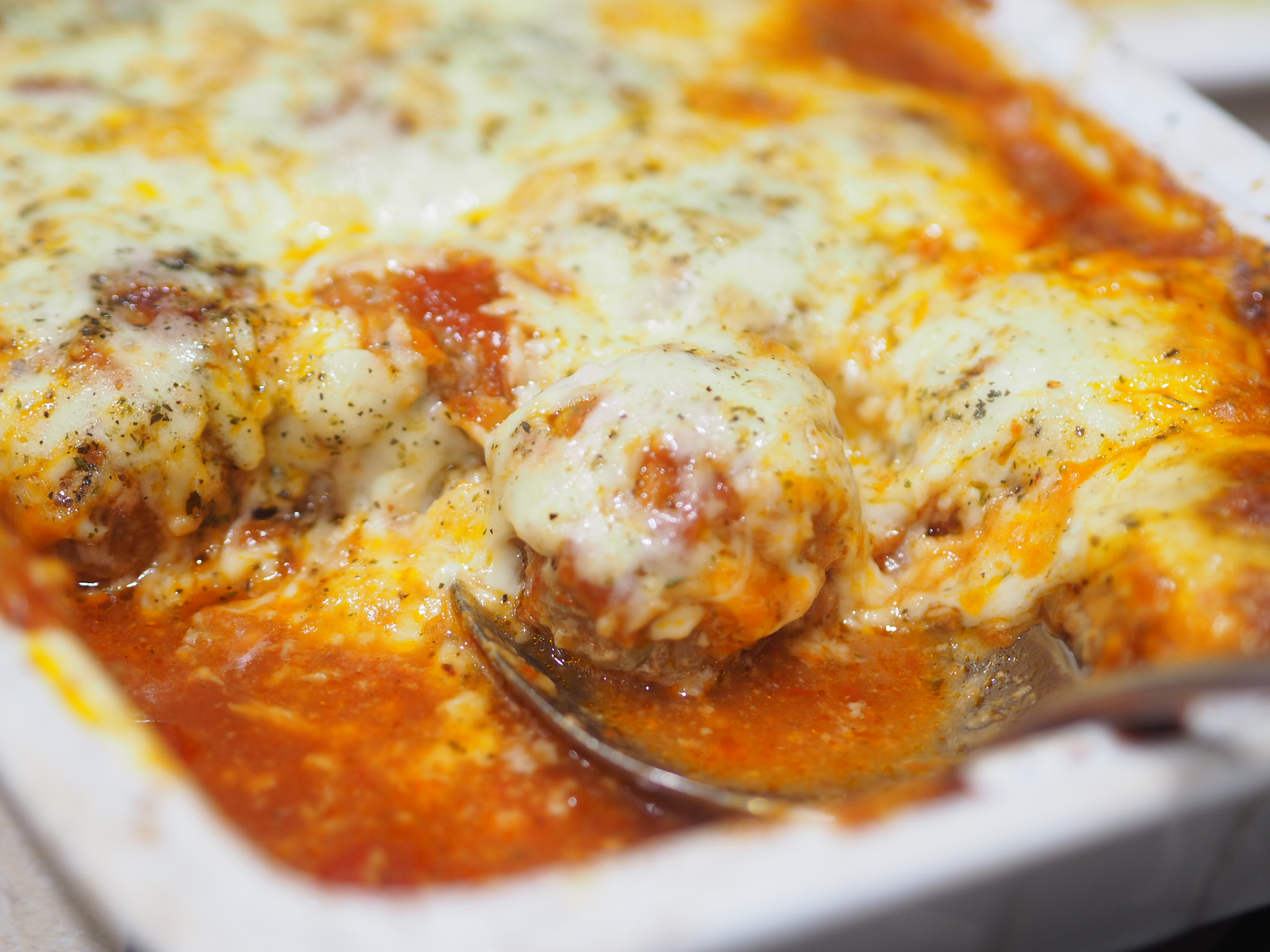 Baked Jumbo Meatballs in Tomato Sauce