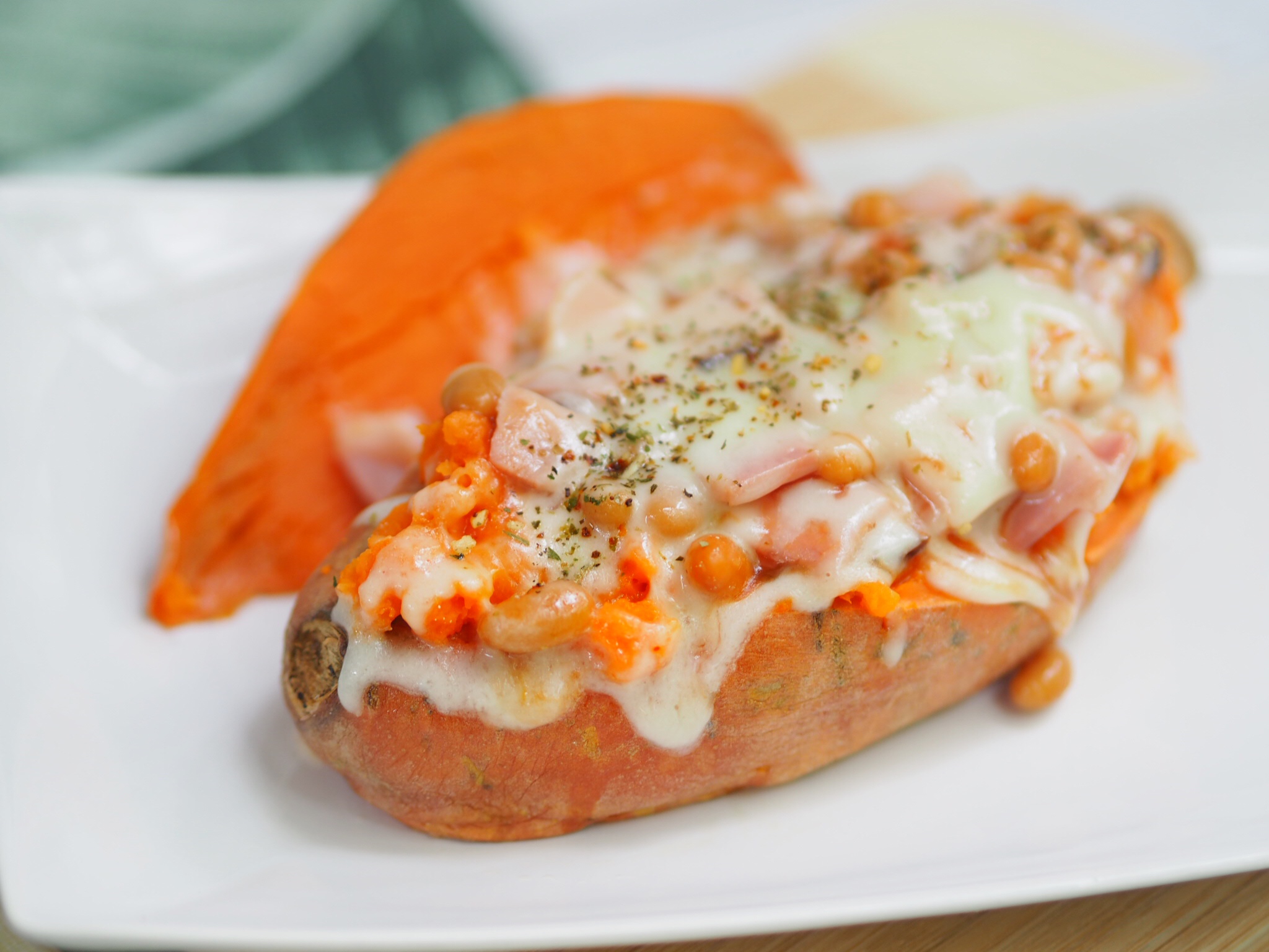 Microwave Baked Sweet Potato