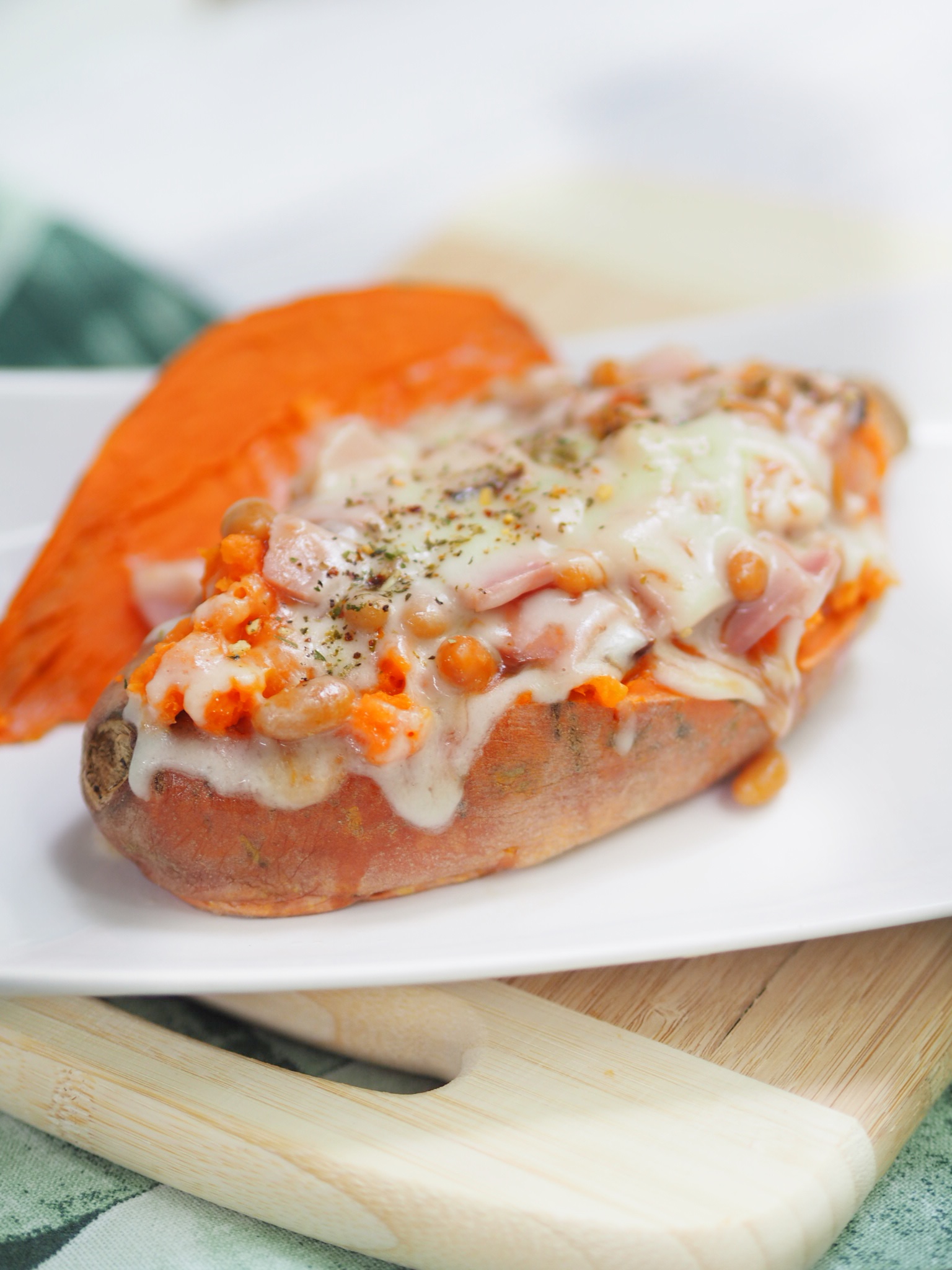 Microwave Baked Sweet Potato