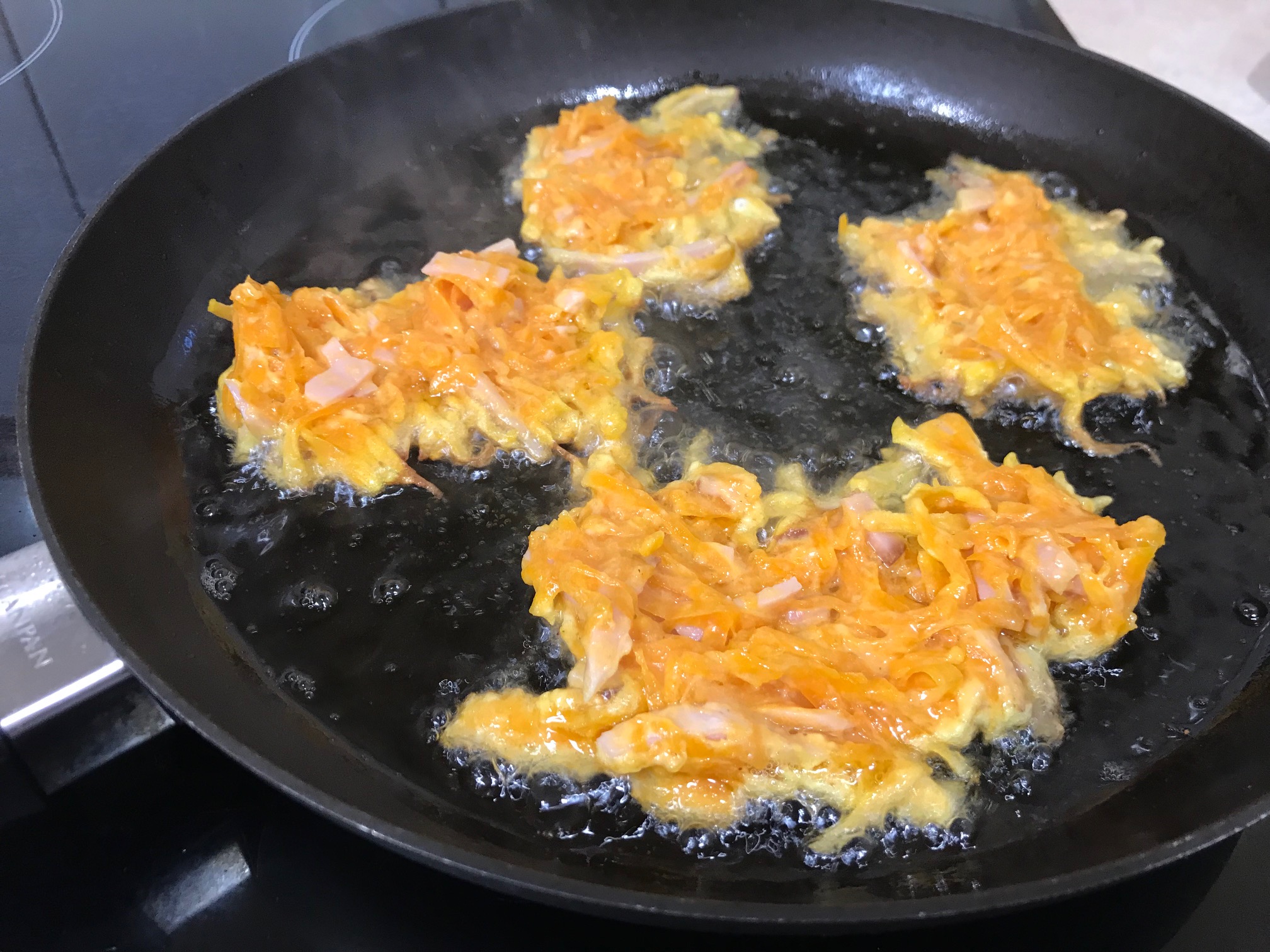 Pumpkin and Ham Fritters