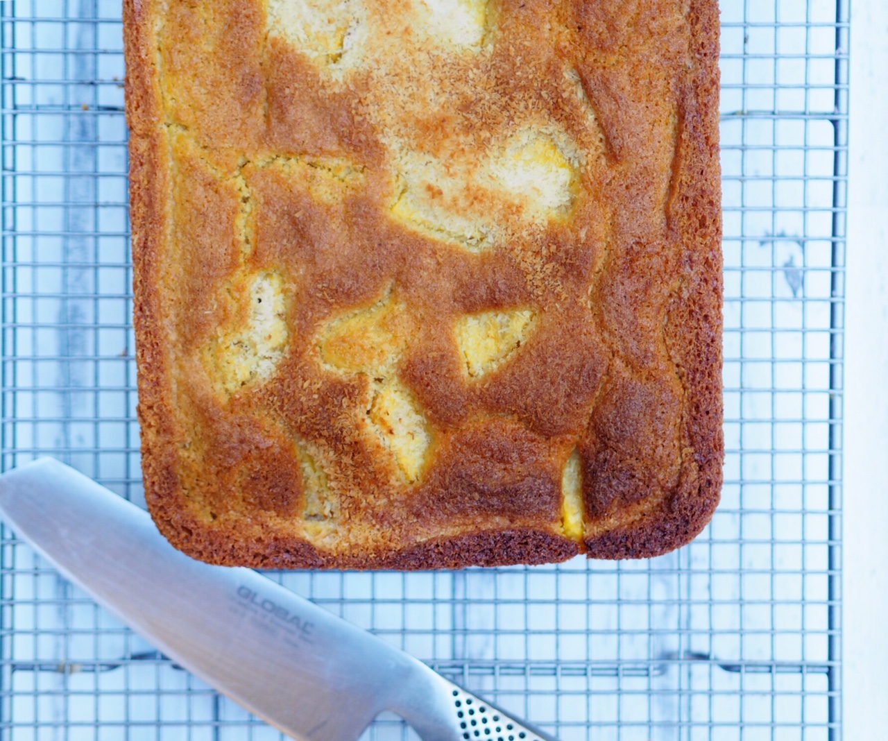 Pineapple and Coconut Slice Cake